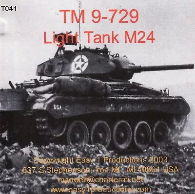 T041 TM 9-729 M24 Chaffee Easy 1 Productions • $17.50