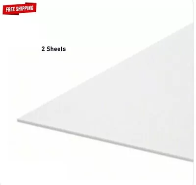 2 - 1/16  LDPE Plastic Sheets 12  L X 12  W Off-White Opaque • $14.95