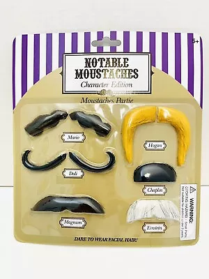 Notable Moustaches Character Edition 6 Pc Halloween Costume Facial Hair NEW • $12.95