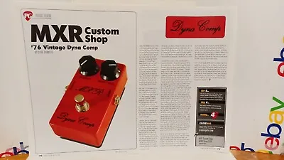 Mxr Custom Shop Dyna Comp Review Feature 2 Page Review  11x17 - Print Ad.  1 • $4.76