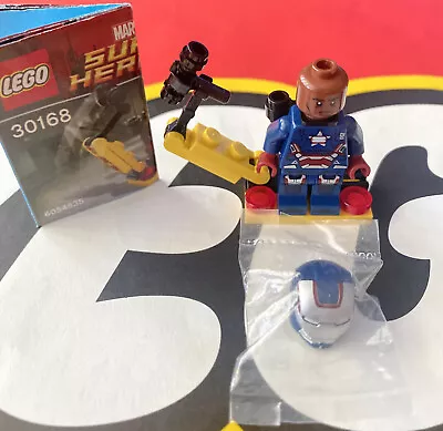 LEGO Iron Man 3 Set 30168 Iron Patriot Minifigure W/instructions & Sealed Helmet • $74.99