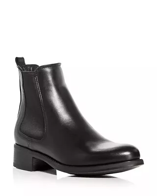 New! La Canadienne Women's Sara Bootie Black Leather  Size 7  M MSRP $475 DD371 • $195
