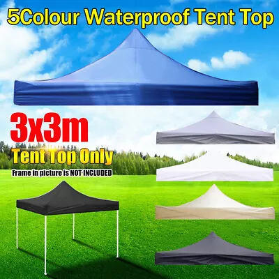 3Mx3M Gazebo Top Cover 420D Waterproof Canopy Replacement Roof Garden Tent • £10.99