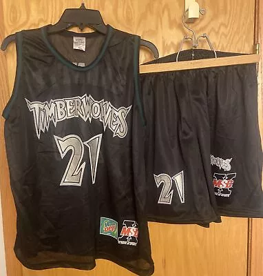 Minnesota Timberwolves Kevin Garnett Vintage SGA Youth Jersey & Shorts New! NBA • $15