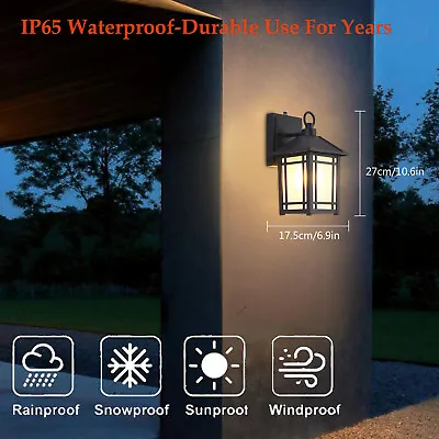 Porch Sconce Outdoor Motion Sensor Wall Mounted Lamp Light Fixture Dusk To Dawn • $33.25