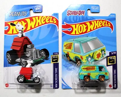 MINT Hot Wheels HW Screen Time #5/10 Scooby-Doo The Mystery Machine Van & Snoopy • $9.95