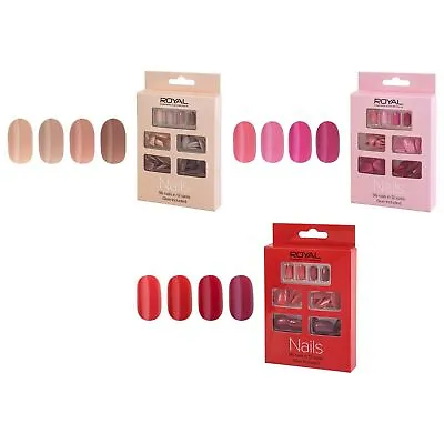 Royal 96 False Nails With Glue - Choose Your Colour  Royal False Nails With Glue • £6.99