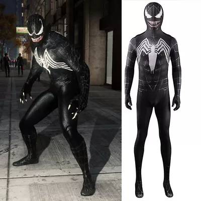 Venom Cosplay Jumpsuit Spider-man Bodysuit Adult Kids Halloween Stage Costume • $23.99