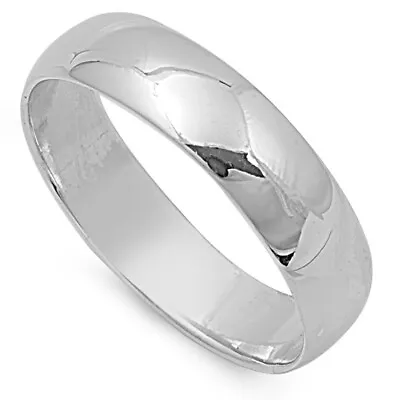 SOLID Sterling Silver Band Comfort Fit Ring Genuine 925 Wholesale Mens Womens • $29.49