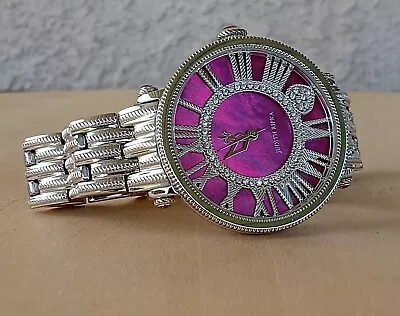 Judith Ripka  London  Raspberry Mother Of Pearl Bracelet Watch Stainless 6 3/4  • $99