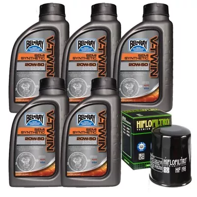 Oil Change Kit Bel Ray HiFlo Complete Semi Synthetic 20W50 5 Quarts Victory • $68.40