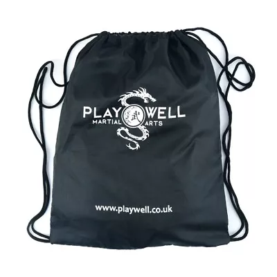 Playwell Martial Arts Sling Bag Small Kit Bag Gym Gear Boxing Karate Taekwondo • £9.99