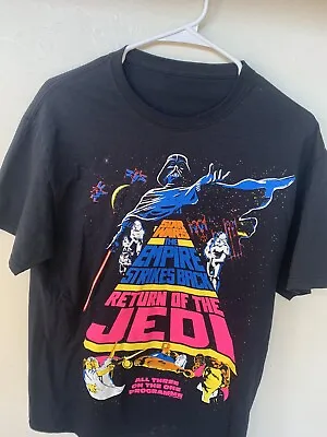 $20 • Buy Vintage Star Wars Shirt Mens L Empire Strikes Back Return Of The Jedi 22  X 27 