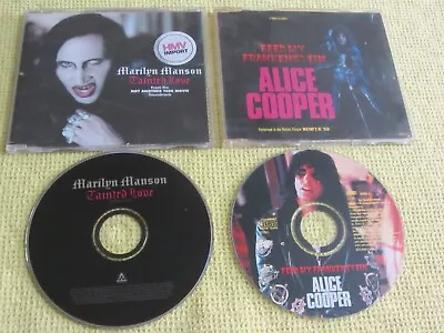 Marilyn Manson Tainted Love & Alice Cooper Feed My Frankenstein 2 CD Singles • $6.20