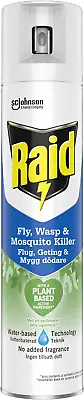 Raid Plant Based Wasp & Mosquito Killer Aerosol Fly Killer Spray For Indoor 300 • £6.24