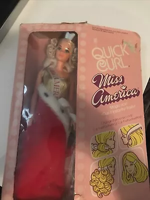 ✨VTG Quick Curl Miss America Barbie NRFB MIB *Original-Box From (1973) #8697✨ • $155