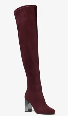 MICHAEL Michael Kors Women’s Petra Burgundy Suede Over The Knee Boots Size 5.5 • $45