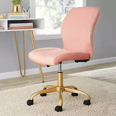 Mainstays Plush Velvet Office Chair Pearl Blush • $60.12