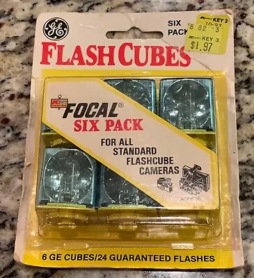 Vintage GE Flashcubes 6 Cubes 24 Flashes Retro Camera NOS Brand New Sealed • $5.95