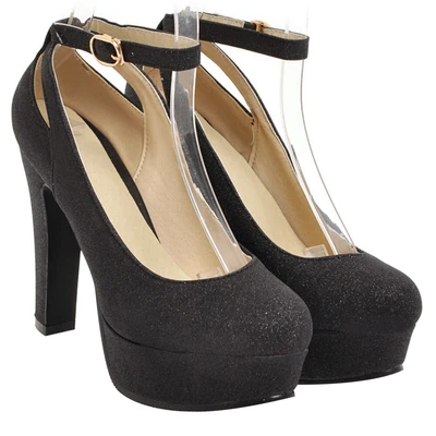 £32.74 • Buy Chic Womens Ankle Strap Platform High Heel Pumps Party Wedding Round Toe Shoes D