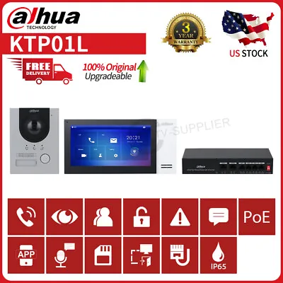 Dahua Video Intercom Kit KTP01L Replace KTP01-S2 Door Station Monitor PoE Villa • $378.10