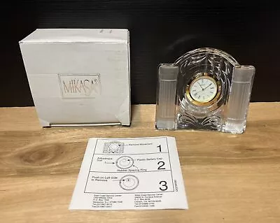 Mikasa Cotillion Frost Fine Crystal Clock Desk Mantle New In Box  • $14.49