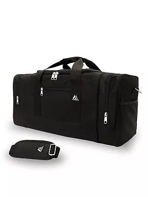 Everest Unisex Sporty Gear Duffel Bag - Large Black • $29.30