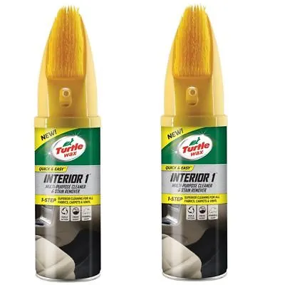 Turtle Wax Interior 1 Car Seat Upholstery Dry Foam Cleaner With Brush 2 X 400ml • £14