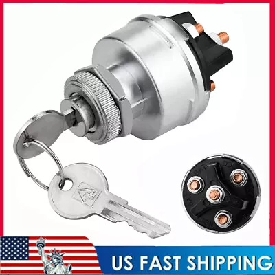 Universal Ignition Key Starter Switch With 2 Keys For Car Tractor Trailer Truck • $9.39
