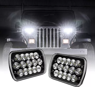 2PCS 5X7  7X6  LED Headlights Hi/Lo Beam For Jeep Ford F250 F350 E150 E250 350 • $59.99