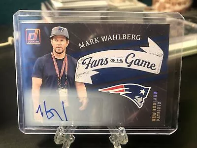 $165 • Buy MARK WAHLBERG RARE 2022 Donruss Signed NFL FANS OF THE GAME Autograph Patriots