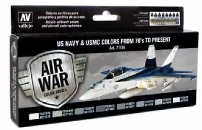 17ml Bottle US Navy & USMC Colors From 70's To Present Model Air Paint Set (8 Co • $32.42