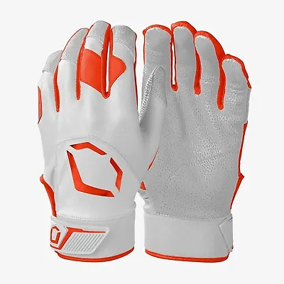 EvoShield White/Orange Standout Batting Gloves Adult (Pair) • $12.95