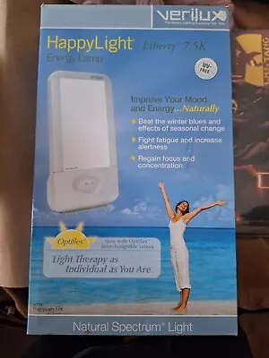 Verilux HappyLight Liberty 7500 LUX Light Therapy Energy Lamp NIB • $19.95