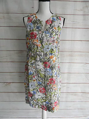 J.jill Love Linen Floral Sleeveless V-neck Sheath Dress Sz Ps Small Petite • $24.63