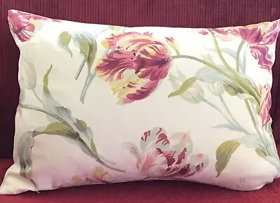 Two Laura Ashley 20x14in Cushion Covers In Gosford Cranberry And Camomile • £36