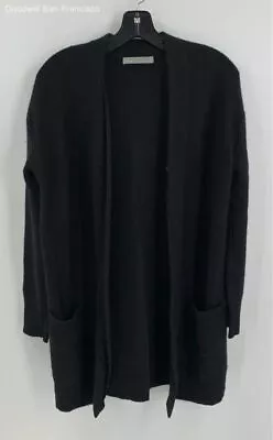 Vince Womens Black Cashmere Knit Long Sleeve Pockets Open Front Cardigan Small • $34.99