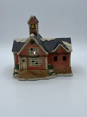 Christmas Village Lighted School House Holiday Decorations In Box Fast Shipping • $13.98