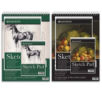 £4.39 • Buy A3 A4 A5 Sketch Pad Spiral Book White Paper Artist Sketching Drawing Premium