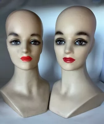 Pair Of Vintage Mannequin Heads / Busts • $250