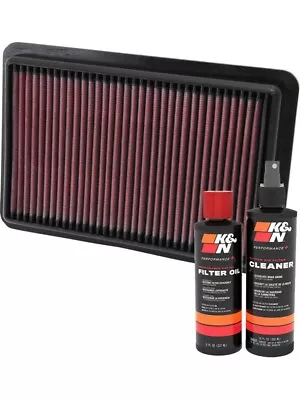 K&N Air Filter 33-2480 + Recharge Kit Fits Mazda Mazda6 2.5 GJGL (GJ5FW) • $107