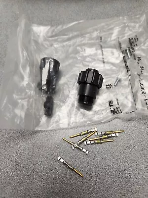 Te Amp 4 Pin Male Connector W/ Hood & 7 Pins 206429-1 1-206062-6 66400-3 • $15