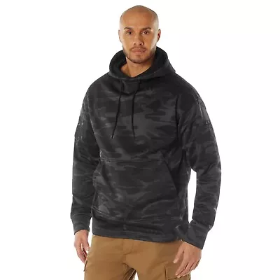 Mens Solid Concealed Carry Hoodie Pass Through Kangaroo Pocket CCW • $40.99