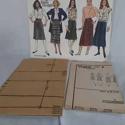 Vogue Basic Design Sewing Pattern 1061 Misses 8 18 Uncut Factory Folded Vintage • $16.95