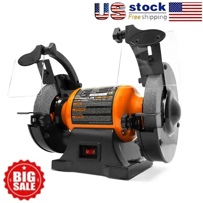 2.1-Amp 6-Inch Single Speed Bench Grinder W/6-by-3/4-inch Grinding Wheels Orange • $58.18