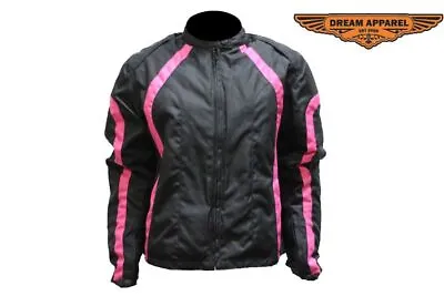 Light Weight Textile Women's Black Fashion & Motorcycle Jacket W/ Air Vents • $72.24