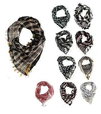 £5.99 • Buy Palestine Scarf Cotton Shemagh Arab Keffiyeh Military Desert Head Neck Wrap Mask