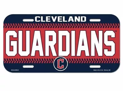 Cleveland Guardians Plastic License Plate (NEW) MLB Tag Auto Car Truck • $10.59