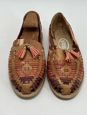 Handmade Mexican Leather Sandals Huarache Mexicano Women Sz 9  Read Description • $29.99