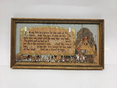 Antique Buzza Motto House By Side Of The Road - Sam Walter Foss - Art Framed • $24.99